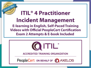 Axelos Peolplecert ITIL4 Practitioner Incident Manager EL