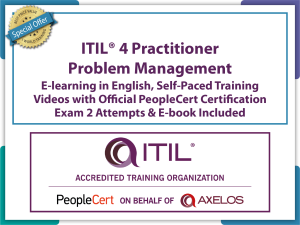 Axelos Peolplecert ITIL4 Practitioner Problem Management EL