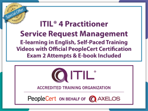 Axelos Peolplecert ITIL4 Practitioner service request management EL