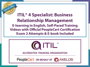 ITIL4 Specialist BRM EL