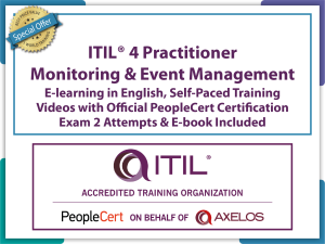 ITIL® 4 Practitioner Monitoring and Event Management EL