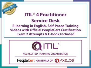 Axelos Peolplecert ITIL® 4 Practitioner Service Desk EL